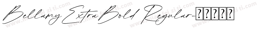 BellamyExtraBold Regular字体转换
